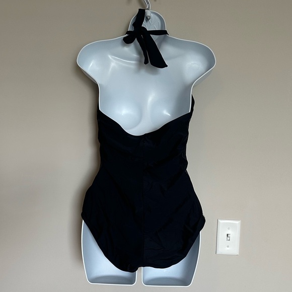 One Piece Halter Tummy Control Swimsuit - Picture 3 of 4